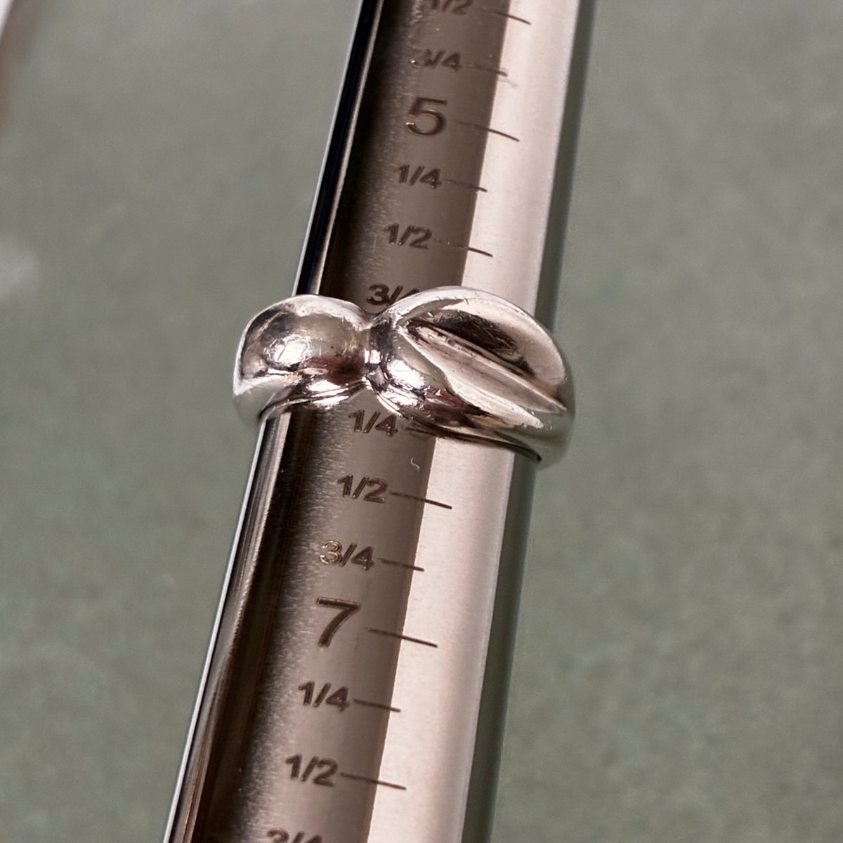 Mexican Sterling Modernist Fold Ring — Size 6