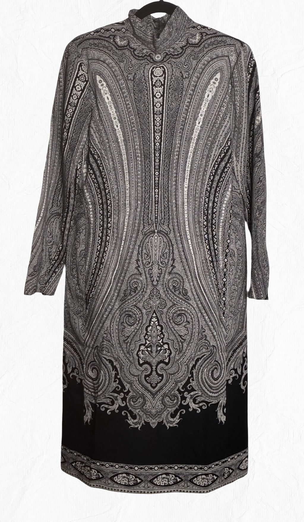 Pauline Trigère Archival Vintage Elegant Bohemian Evening Dress + Scarf Set
