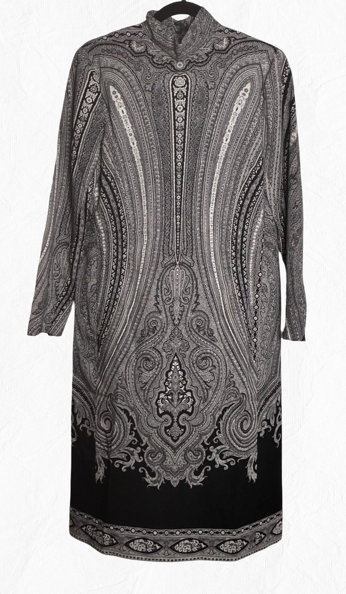 Pauline Trigère Archival Vintage Elegant Bohemian Evening Dress + Scarf Set