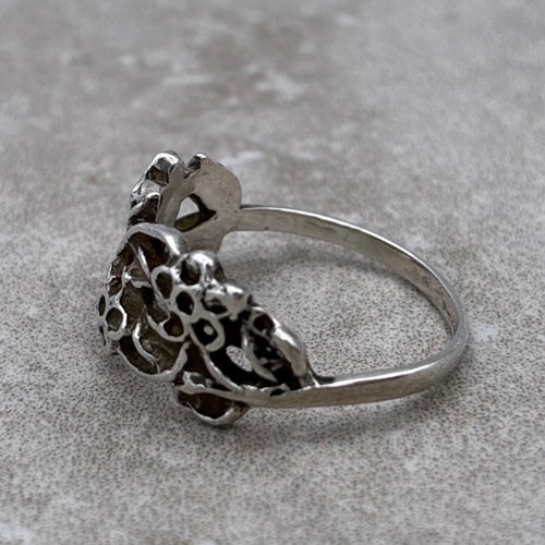 Sterling Botanical Vine Openwork Ring – Size 7.25
