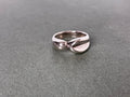 Mexican Sterling Modernist Fold Ring — Size 6