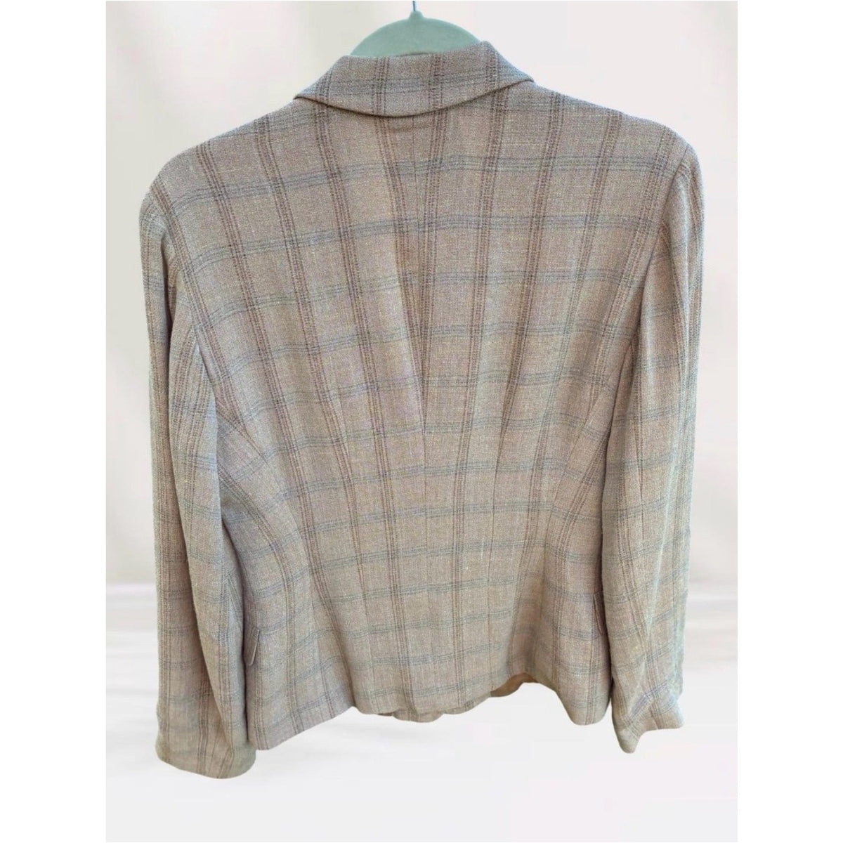 Vintage Giorgio Armani Le Collezioni Windowpane Blazer Made in Italy Sz 10/M