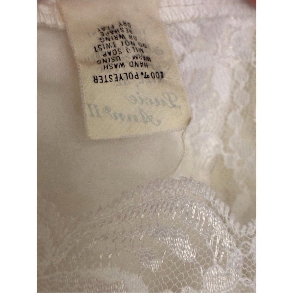 Lucie Anne II Vintage Ivory Satin Camisole with Beaded Sequin Lace Size 32 (~XS)