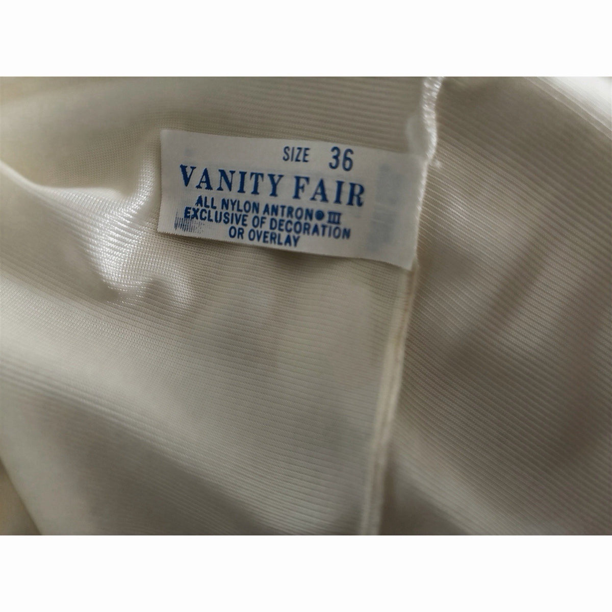 Vintage Vanity Fair Ivory Lace Yoke Camisole Size 36 Made in USA