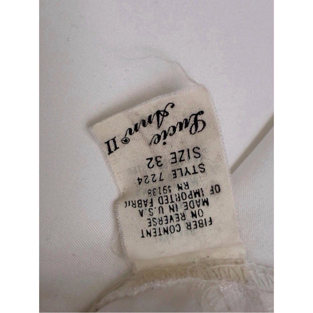 Lucie Anne II Vintage Ivory Satin Camisole with Beaded Sequin Lace Size 32 (~XS)