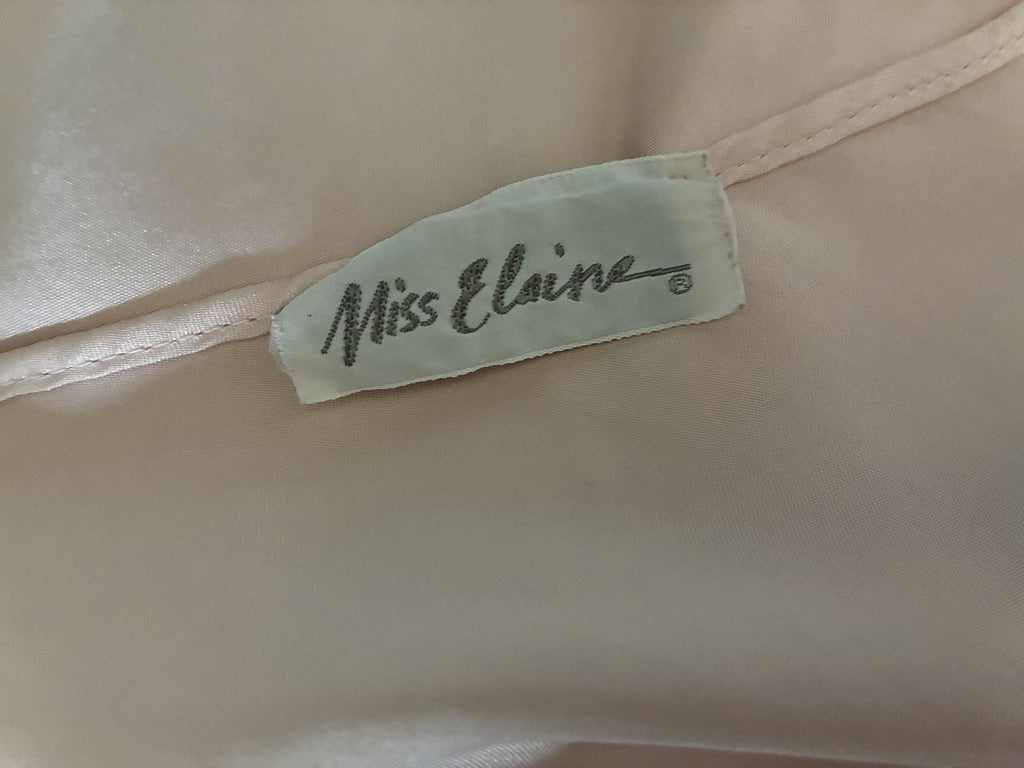 Vintage Miss Elaine Blush Pink Satin Lace Camisole Pintuck Lingerie