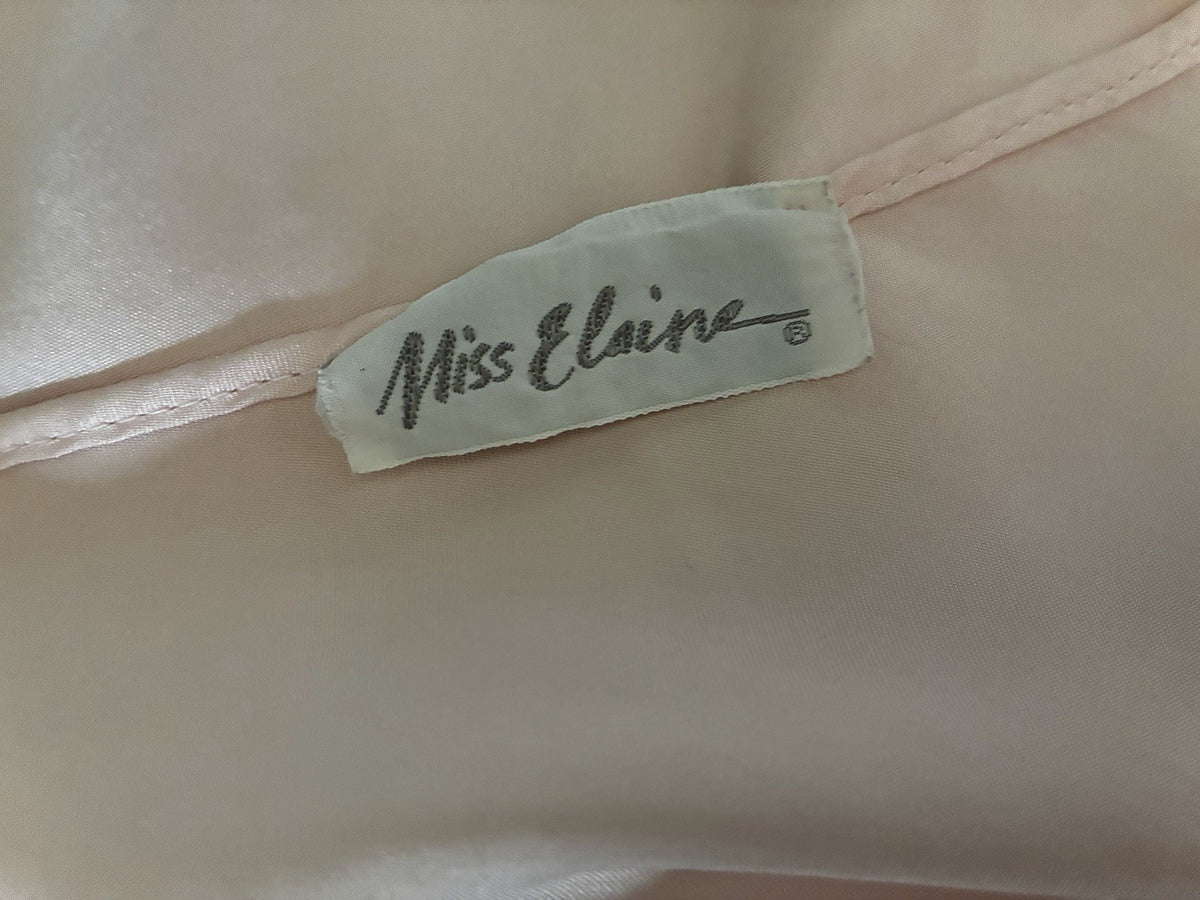 Vintage Miss Elaine Blush Pink Satin Lace Camisole Pintuck Lingerie