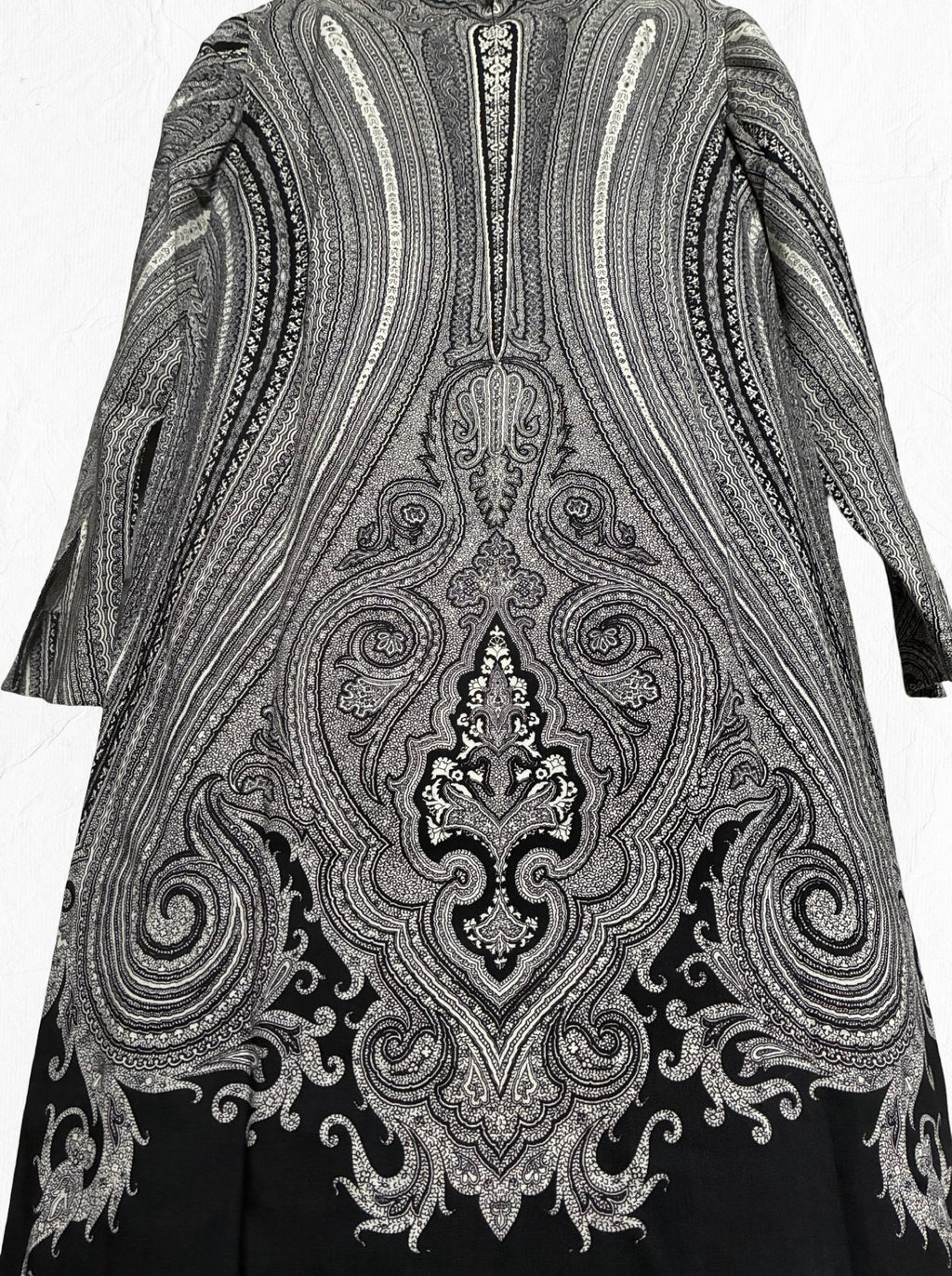 Pauline Trigère Archival Vintage Elegant Bohemian Evening Dress + Scarf Set