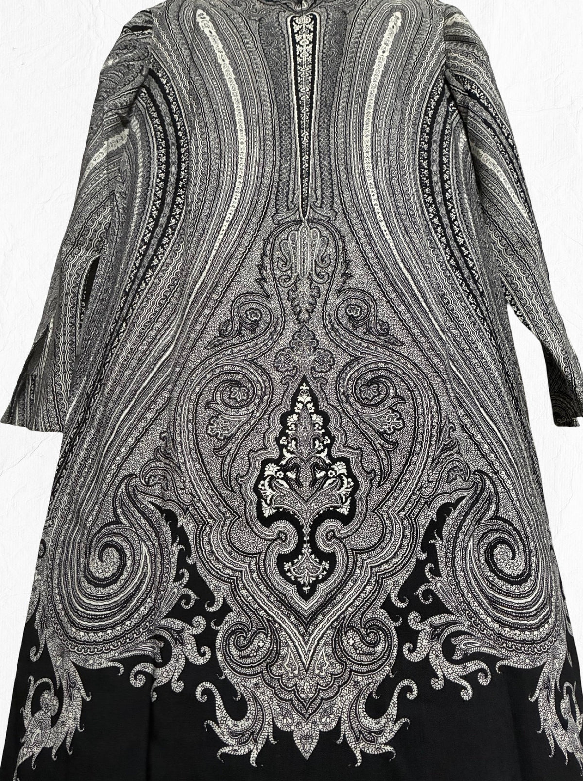 Pauline Trigère Archival Vintage Elegant Bohemian Evening Dress + Scarf Set