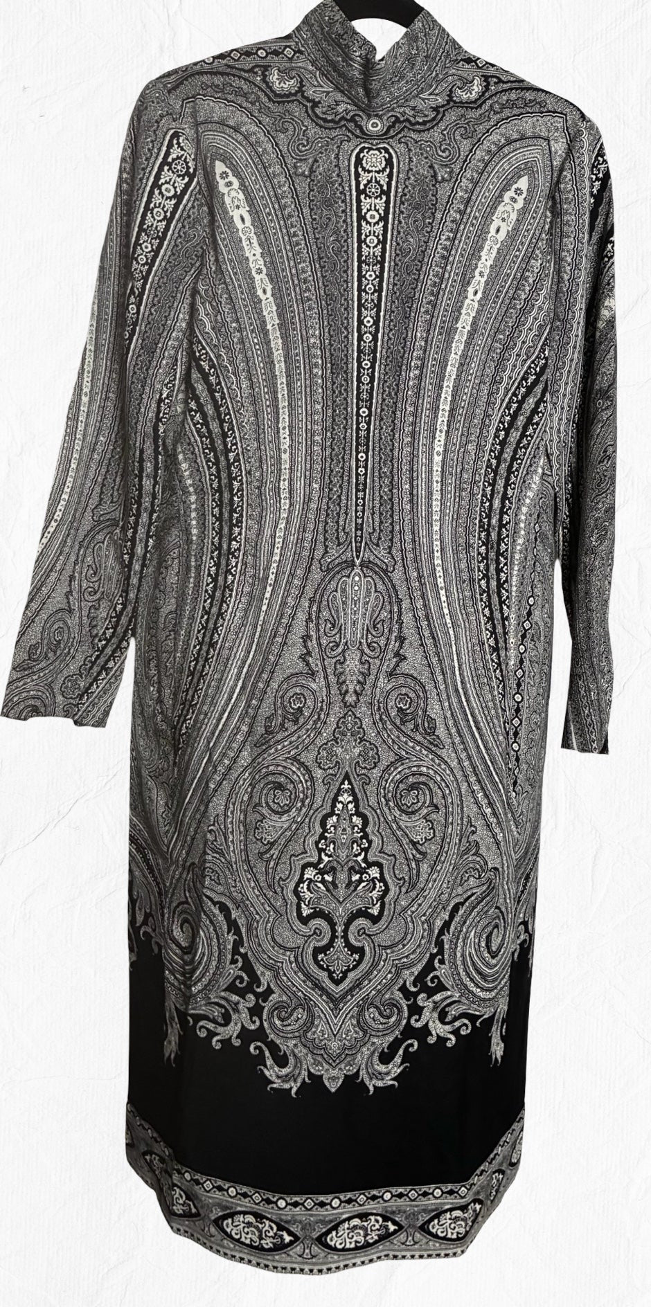 Pauline Trigère Archival Vintage Elegant Bohemian Evening Dress + Scarf Set