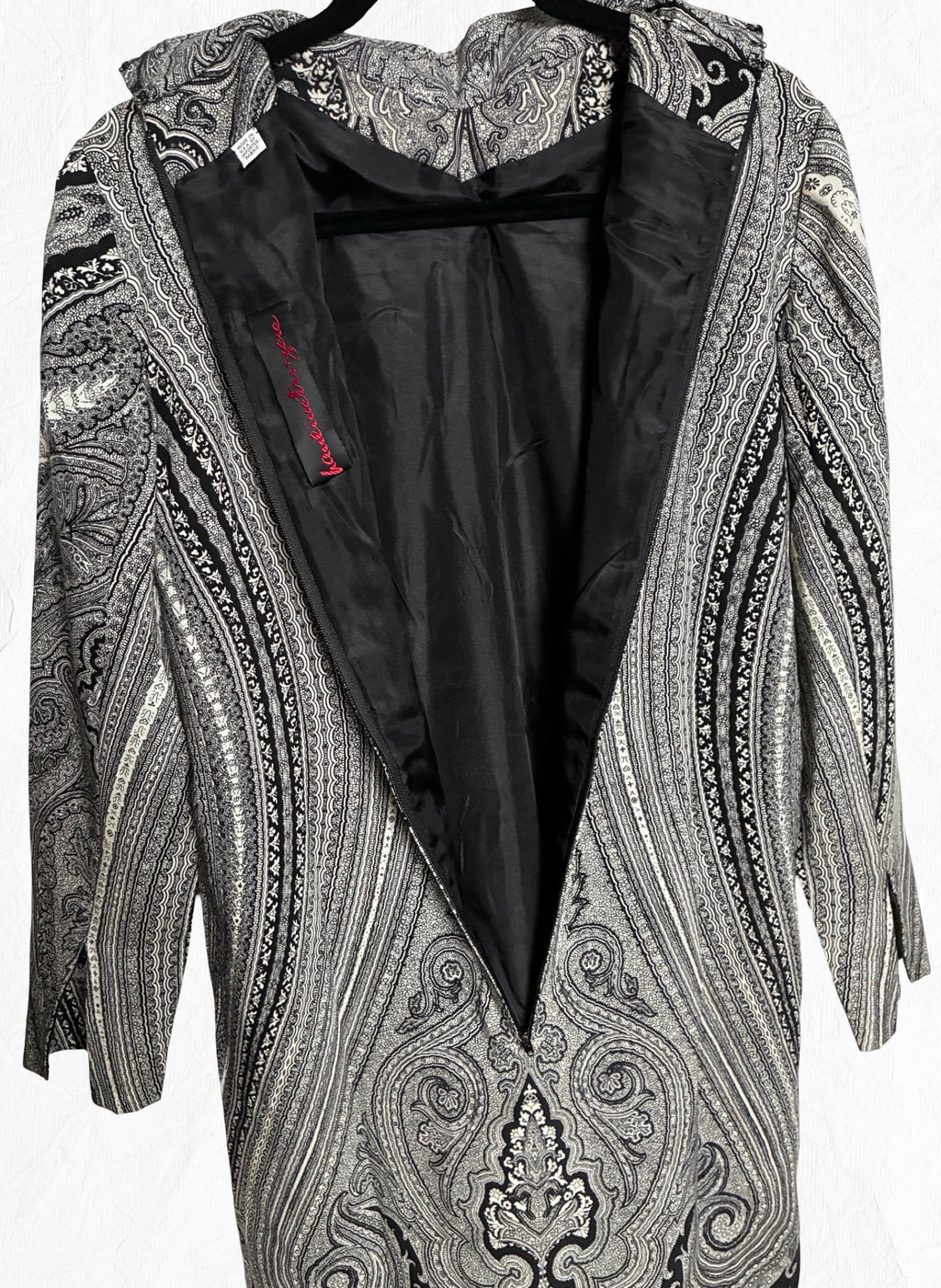 Pauline Trigère Archival Vintage Elegant Bohemian Evening Dress + Scarf Set