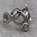 Sterling Sculptural Open Circle Modernist Ring — Size 8.5