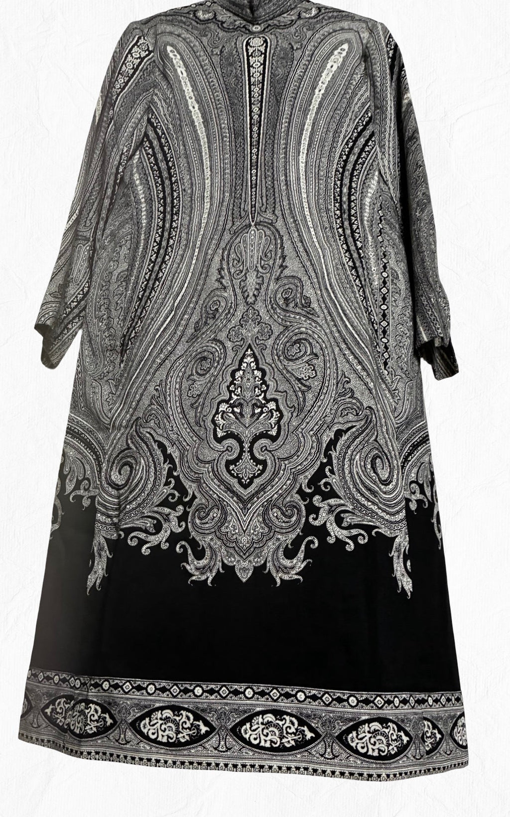 Pauline Trigère Archival Vintage Elegant Bohemian Evening Dress + Scarf Set
