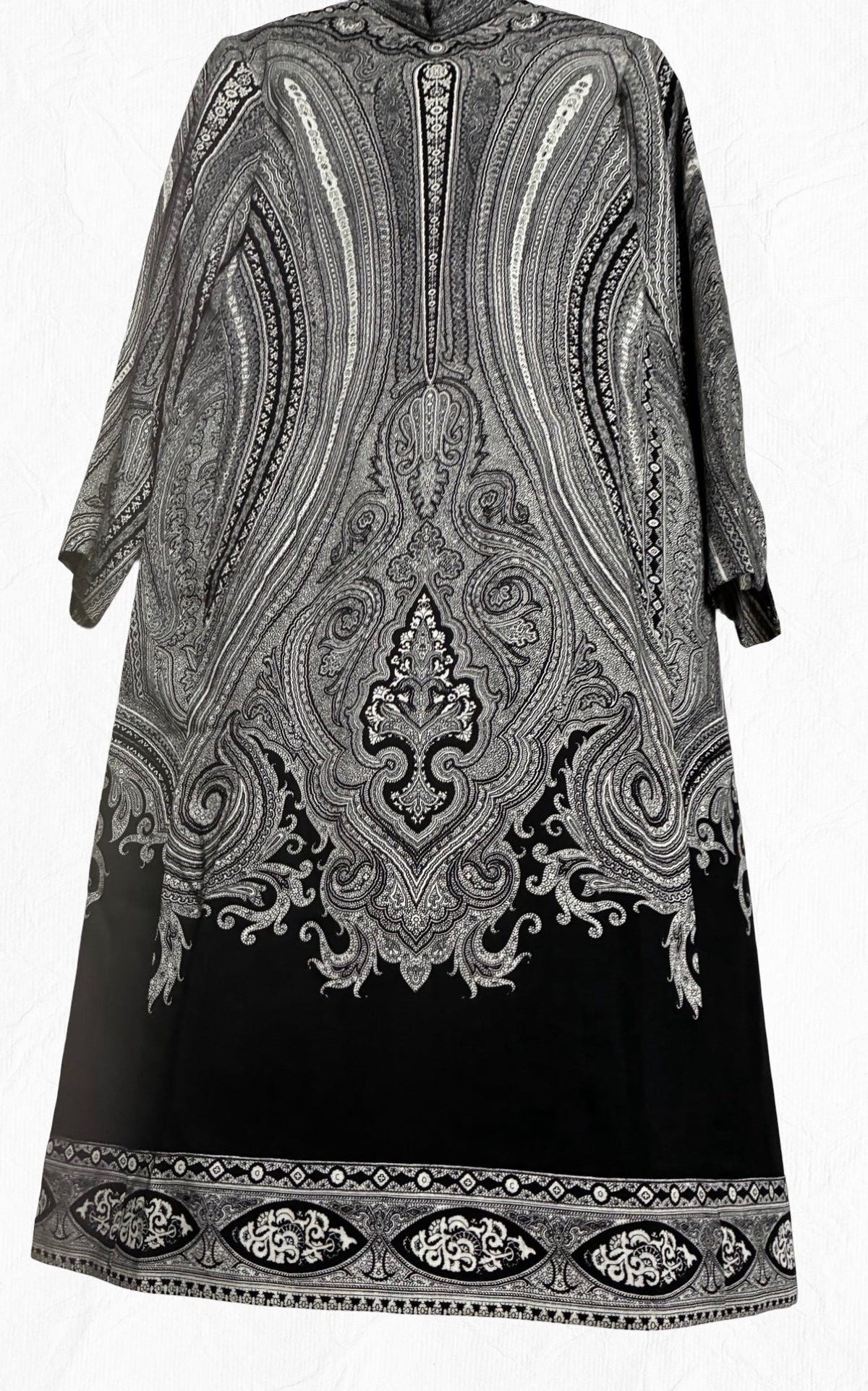 Pauline Trigère Archival Vintage Elegant Bohemian Evening Dress + Scarf Set