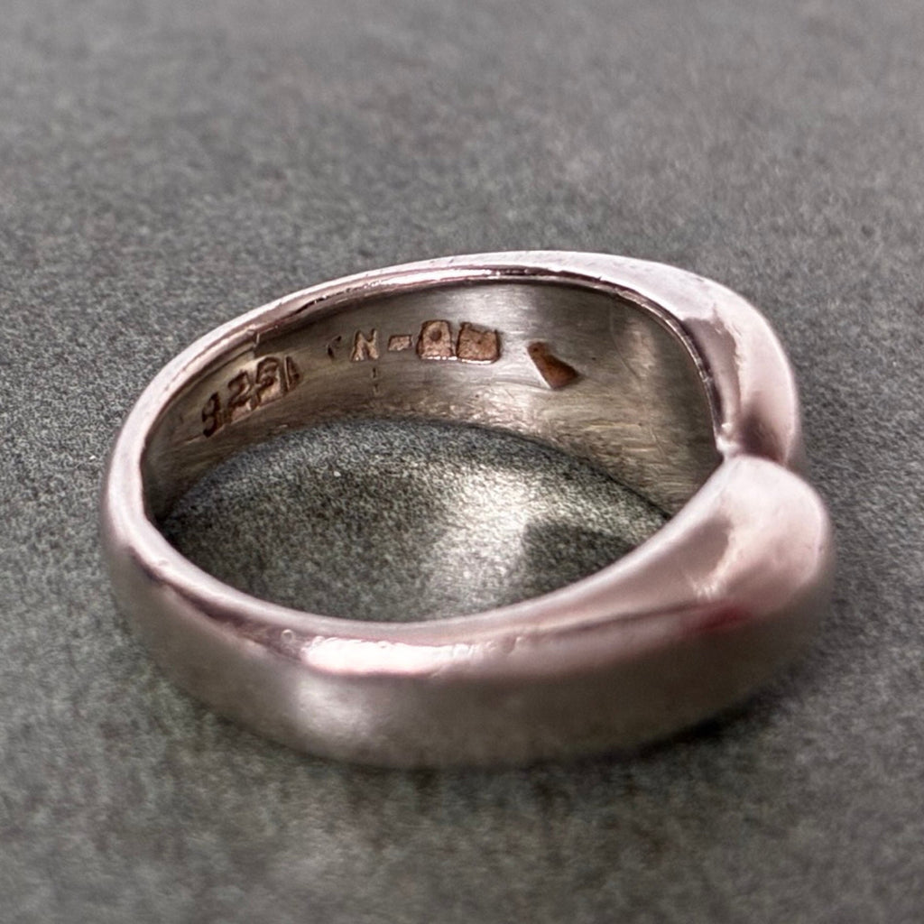 Mexican Sterling Modernist Fold Ring — Size 6
