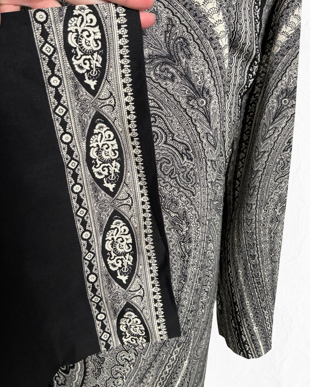 Pauline Trigère Archival Vintage Elegant Bohemian Evening Dress + Scarf Set
