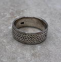 Sterling Woven Texture Wide Band Ring — Size 7