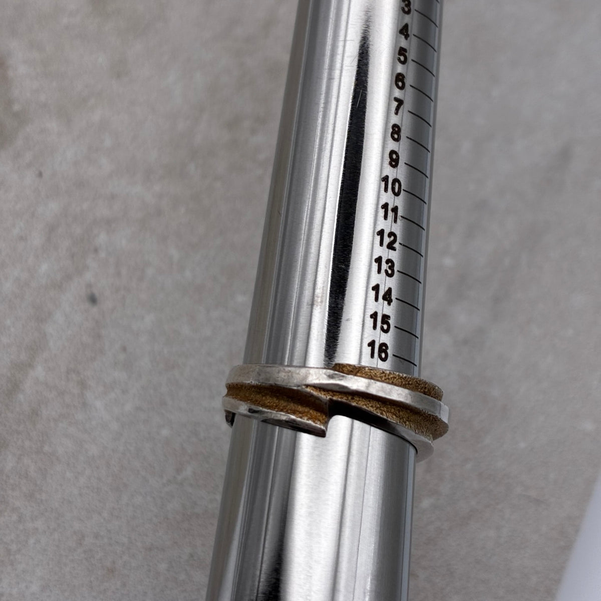 Sterling Two-Tone Modernist Sculptural Ring — Size 6.5