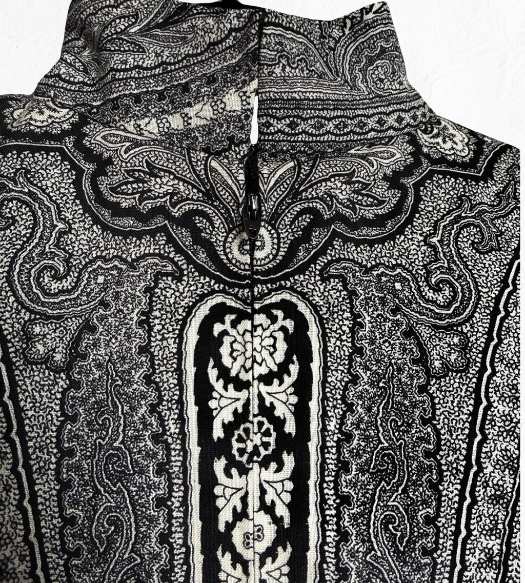 Pauline Trigère Archival Vintage Elegant Bohemian Evening Dress + Scarf Set