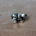 Sterling Silver Dimensional Ribbon Bow Ring – Size 5.25