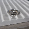 Sterling Modernist Geometric Cutout Band Ring Size 6.75
