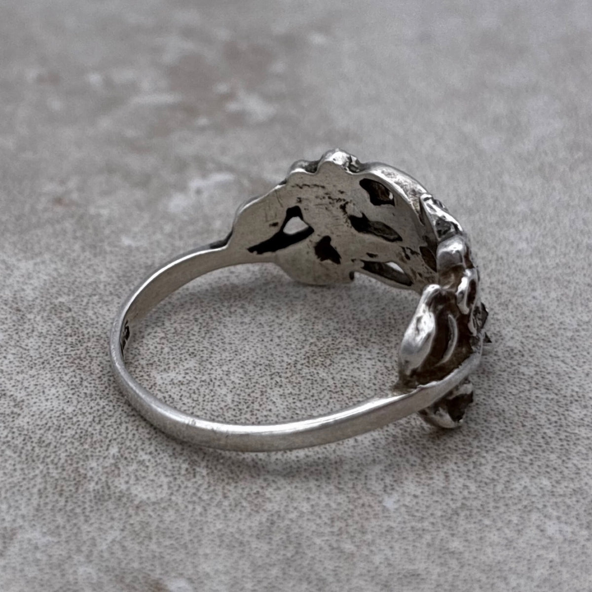 Sterling Botanical Vine Openwork Ring – Size 7.25