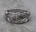 Sterling Evil Eye Scrollwork Ring — Size 9.5