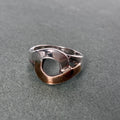 Sterling Two-Tone Modernist Ring Size 6.5