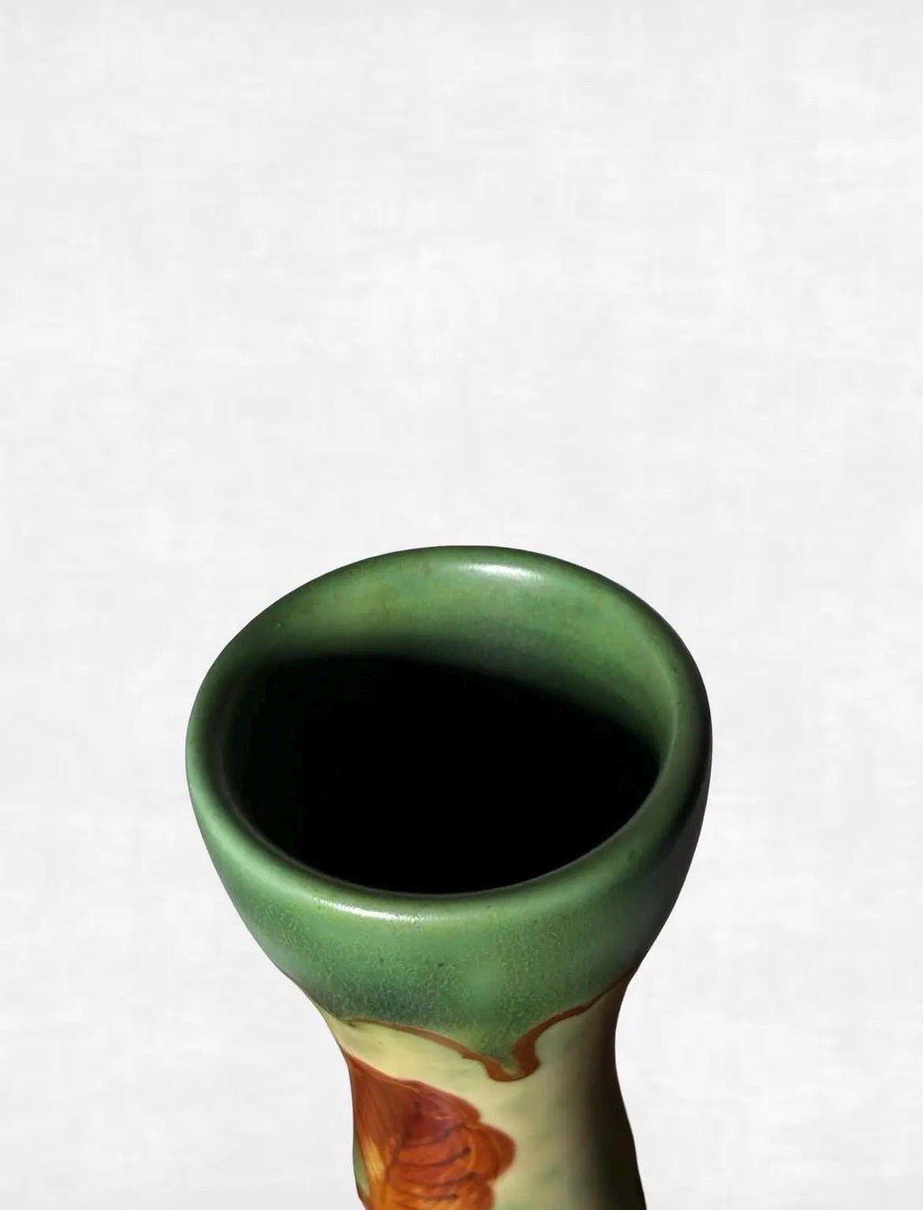 Signed Regina Gouda Holland Hand Painted Vase | Borodi Pattern MCM Dutch Ceramic