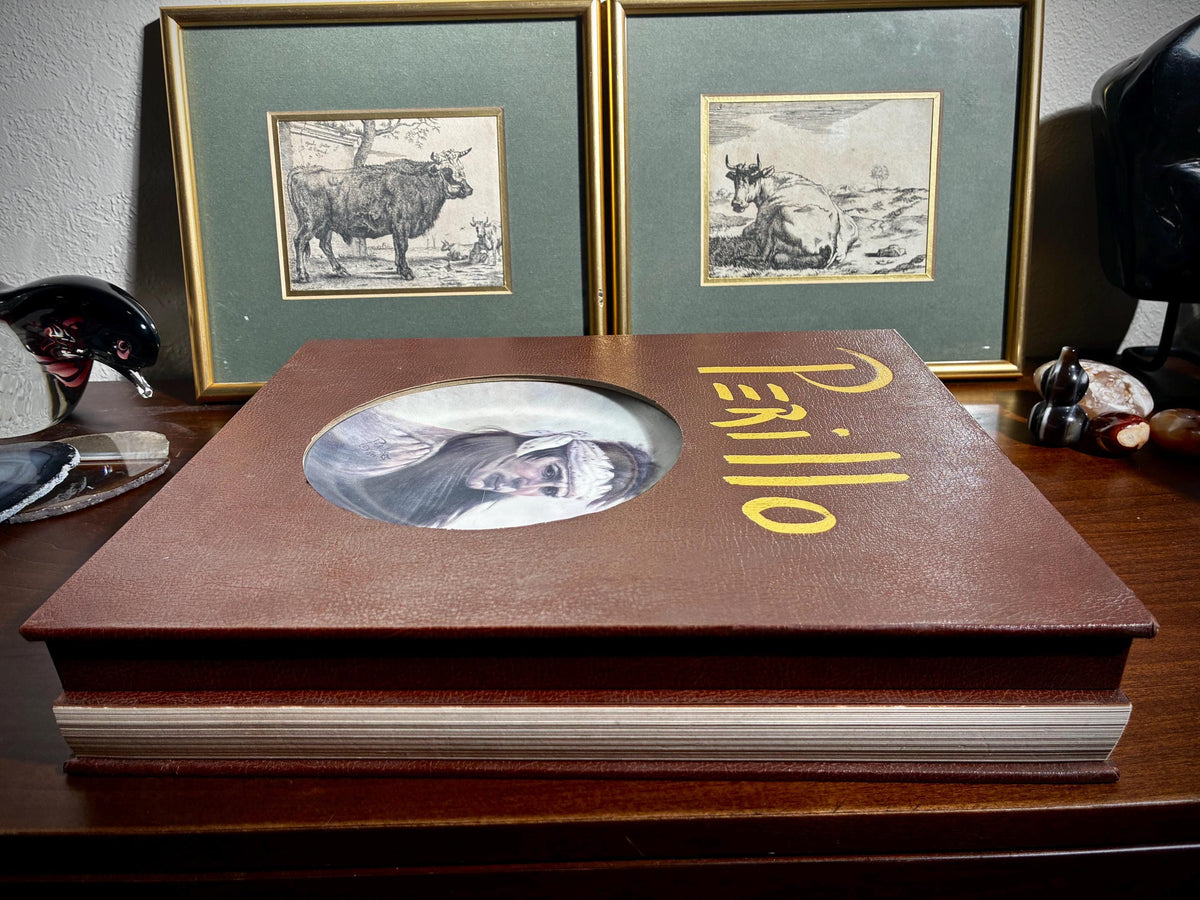 Vintage Perillo Leather Bound Native American Coffee Table Art Portfolio Book 1980s Collector Volume