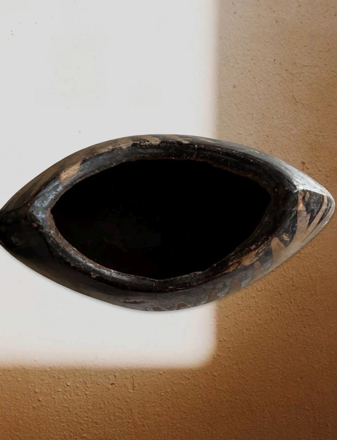 Handcrafted Ceramic Palm Motif Vessel | Lencan Style Sculptural Vase, Organic Modern Decor