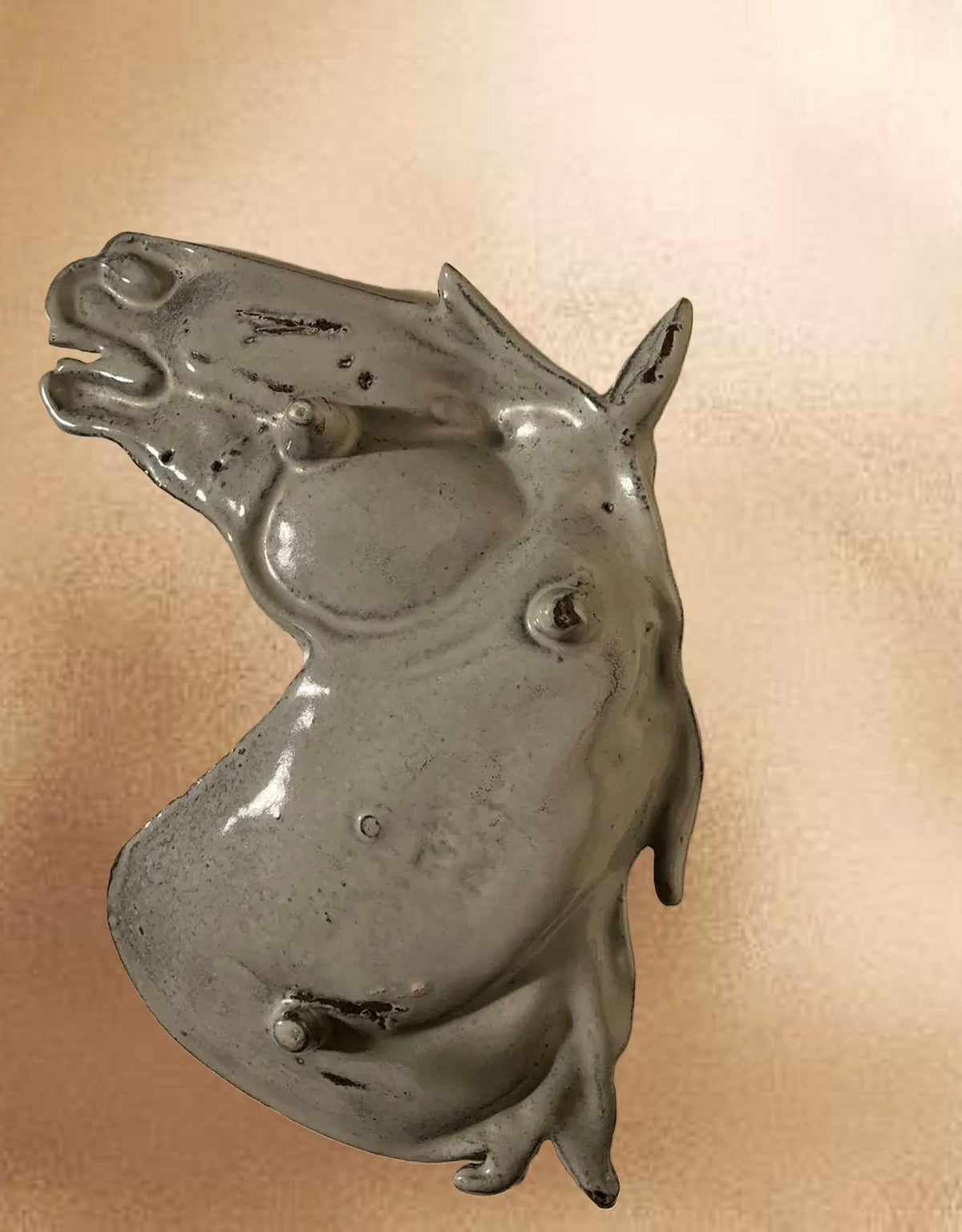 Sculptural Horse Head Dish | Vintage Equestrian Decor | Cast Iron Tray