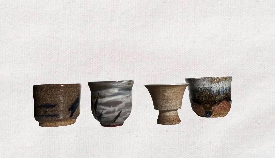 Japanese Yunomi Tea Cups | Wabi Sabi (Set of 4)
