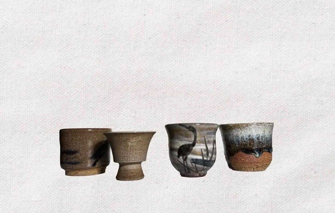 Japanese Yunomi Tea Cups | Wabi Sabi (Set of 4)