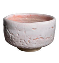 Vintage Japanese Studio Pottery Chawan Tea Bowl | Ivory Blush Crackle Glaze Wabi Sabi