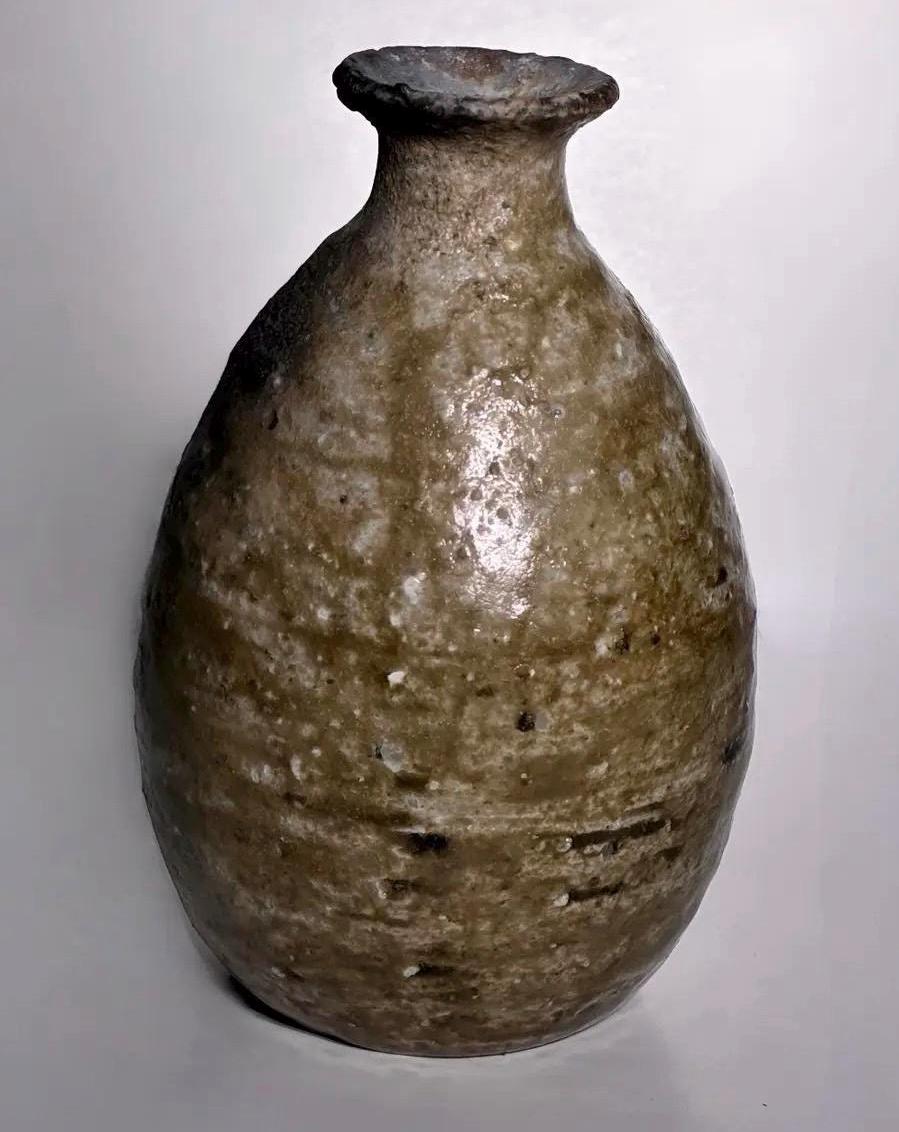 Japanese Studio Pottery Vase | Shell Impressed Stoneware Bud Vase | Organic Modern Decor