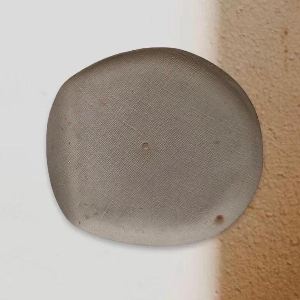 Vintage Studio Pottery Trinket Dish Fish Bone Ring Dish Gray Crackle Glaze Ceramic Catchall