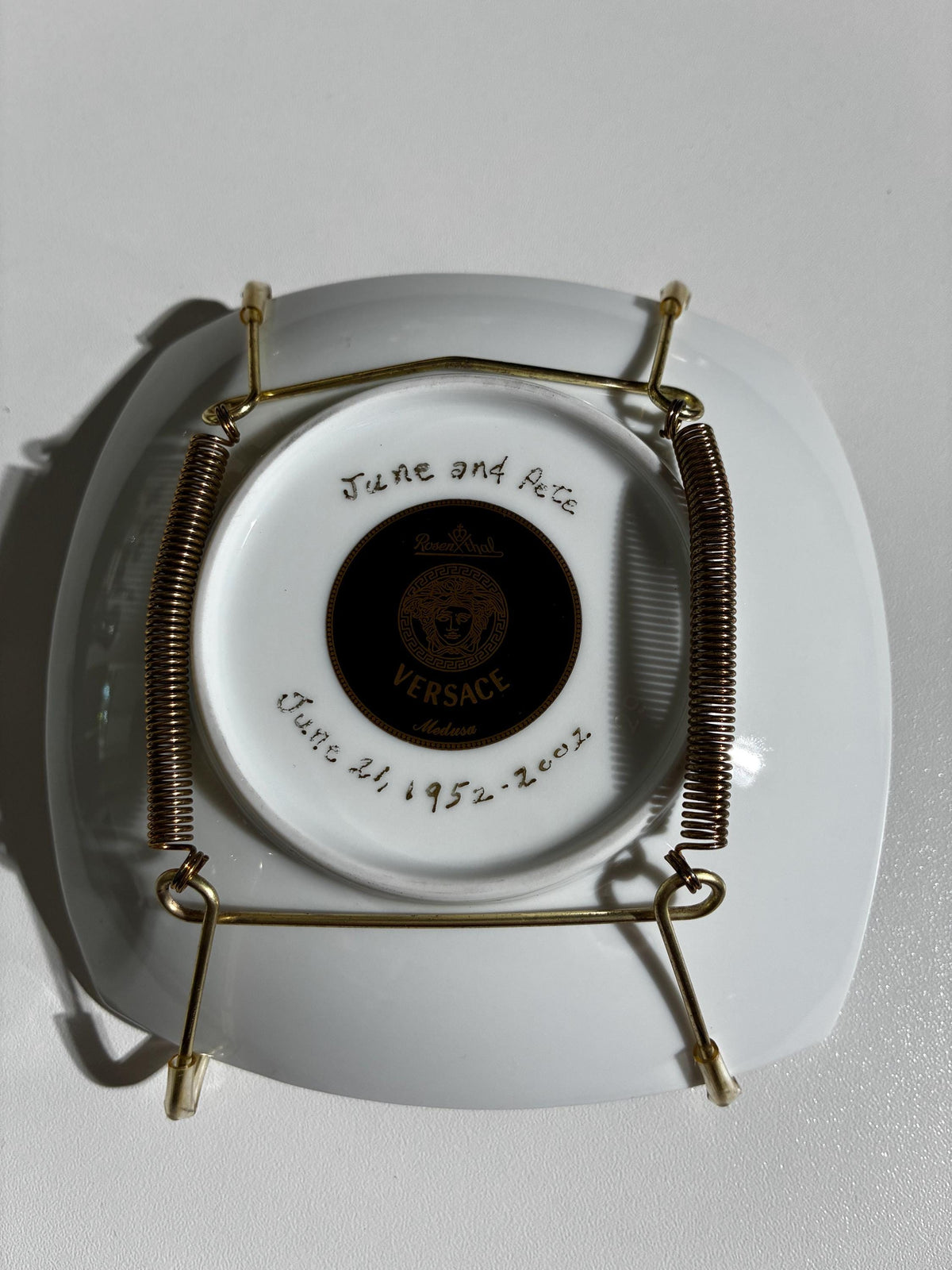 Rosenthal Versace Medusa Porcelain Trinket Dish | Vintage Vanity Ring Holder, Black Red Gold, Germany